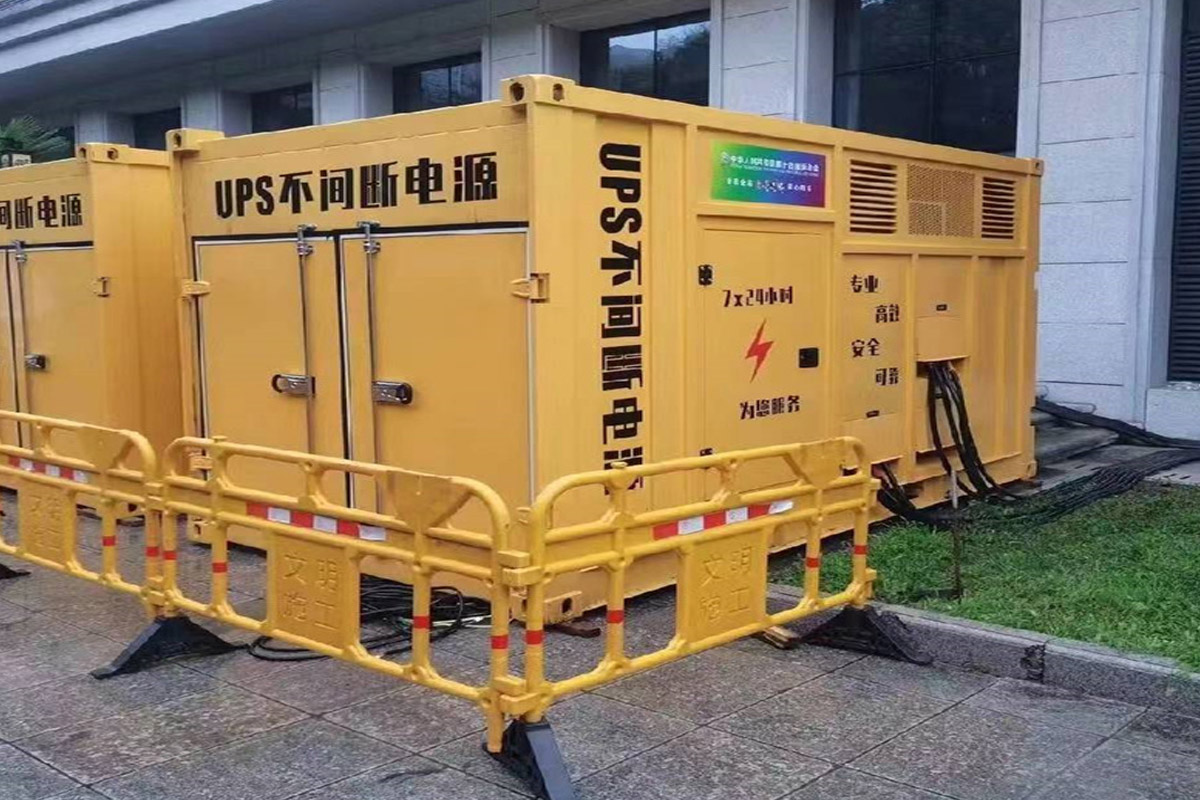 岱岳发电机租赁施工现场